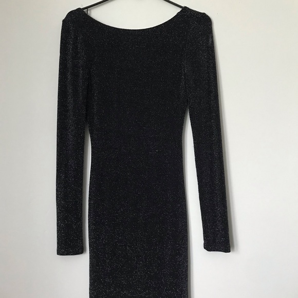 Silence + Noise Shimmer Long Sleeve Bodycon Dress - Picture 3 of 7